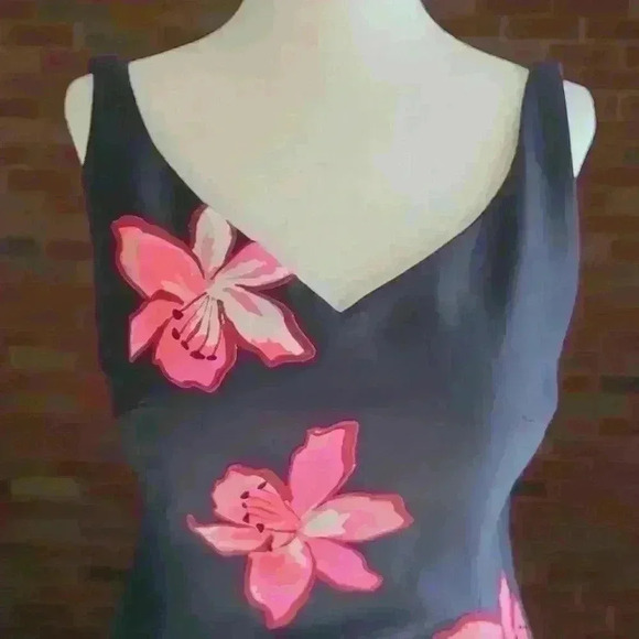 NWOT Kate Spade new without tag Black Tiger Lily Applique Fit & Flare Dress sz 4 - Picture 11 of 15